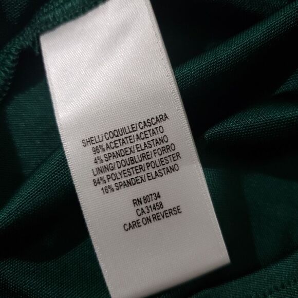BCBG MaxAzria XXS Green Sleeveless Empire Waist Mini Dress NWOT - Picture 9 of 9